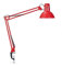Maul LED Schreibtischlampe MAULstudy | Verstellbare Klemmleuchte mit Gelenkarm für Büro, Arbeitszimmer und Schreibtisch | Elegante Bürolampe aus Metall | Inklusive LED-Leuchtmittel | Rot