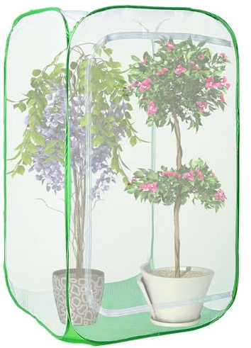 36 Garden Mesh Plant Enclosure Cover, Pop-up Garden Mesh Plant Cover for Pests, Bird and Pest Protection Guard for Fruit, Vegetables, Flowers and Herbs(1Pcs 24x24x36in Having Bottom)