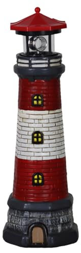 Ruiqas Faro a energia solare impermeabile con faro rotante faro luci solari per cortile decorazione patio