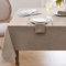 Softalker Tischdecke abwaschbare 100x100 cm Mitteldecke Beige Braun Tischdecken aus Leinenoptik Tischtuch Wasserabweisende Klein Table Cloth für Herbst Outdoor, Garten, Hochzeiten, Party, Weihnachten