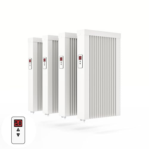 eVARMO 4x „areo direct“ im SET elektrische Heizung/Elektroheizung mit Schamottekern zur Wandmontage/Elektroheizkörper (Elektroofen) (650 Watt)