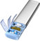 VAYDEER Tablettenbox 7 Tage [EU LFGB-zertifiziert] [Trockensicher] [Kindersicher] [Lichtgeschützt] [Aluminium] [Wasserdicht] Reise-Pillendose Tabletten-Organizer Medikamentenbox, Klein (Silber)