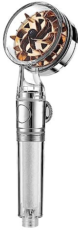 siduytin Pommeau de douche avec ventilateur pluie arrêt à un bouton buse d'eau portable haute pression maison hôtel salle de sport accessoire de salle de bain