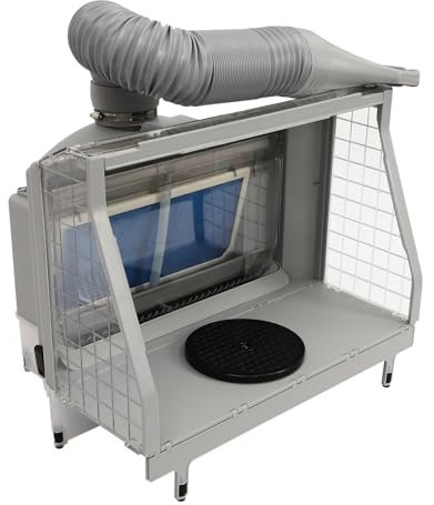 Airbrush Spritzkabine Absauganlage Spritzlackierwerkbank mit 3 LED-Lichtleisten zur Farbnebel Absaugung mit Lichteffekte 900L