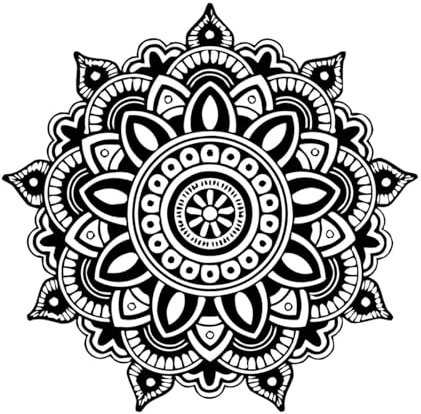 Wandaufkleber mit Mandala-Muster, Vinyl, Yoga-Thema, Heimdekoration, Yoga-Liebhaber, Mandala-Blume, entfernbares Wandtattoo, groß – 67x67cm