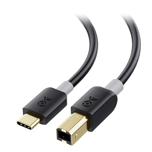 Cable Matters Cavo corto da USB B a USB C, 0,3 m, cavo da USB-C a USB-B, cavo MIDI a USBC, compatibile con stampante, controller/tastiera MIDI, nero