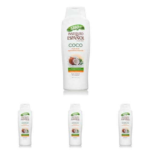 Instituto Español Gel De Baño De Coco - 250 Ml, Frutal (Paquete de 4)