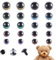 20 Stück Augen für Häkeltiere, Sicherheitsaugen für Häkeltiere 12–20 mm Safety Eyes Augen zum Aufnähen, Mehrfarbig Knopfaugen für Amigurumi Puppenaugen, Bastelaugen Plüschtieren und DIY-Projekte