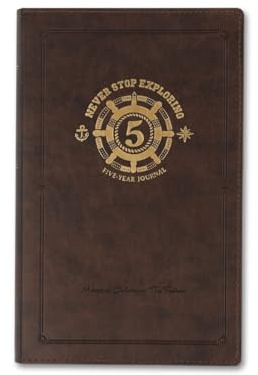 YouthWill Five Year Journal, 5-year Memory Notebook, Daily Journal, Undated Diary, One Line a Day, Soft Cover, Medium, 85gsm paper (Copper Brown)