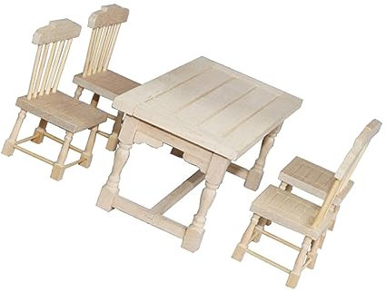 Warmhm 1 Set Miniatur-hausmöbel – Tisch- Und Stuhlmodelle Im Maßstab 112 Für Kinder Und Erwachsene