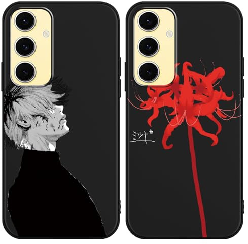 TBNMBGY [2 Stück] Handyhülle für Samsung Galaxy S25 5G Hülle, Anime Tokyo Ghoul Manga Premium Silikon TPU Case Fallschutz Kratzfest Stoßfest Schutzhülle für Samsung Galaxy S25 5G