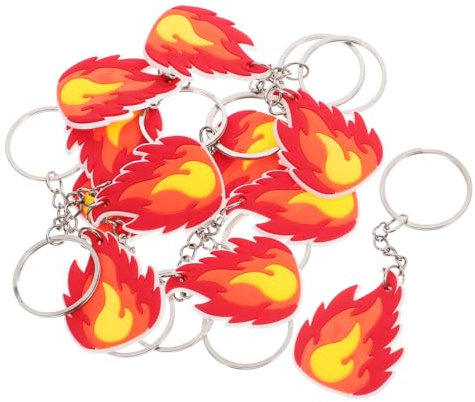EPIGEIST 10stücke Feuerwehr Schlüsselanhänger Flammen Design Praktische Partydekoration Für Feuerwehr Events Und Heldenunterstützung