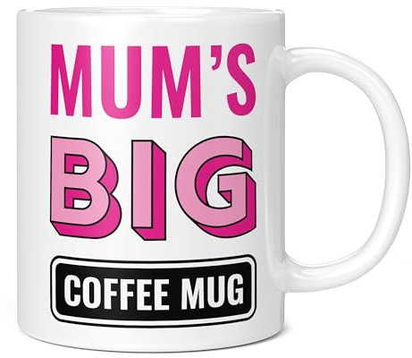 Mug Monster - Mum's Big Coffee Mug, Mother's Day Gift, Birthday Present for Mum, Giant Mugs for Women, Huge Cup Hot Drinks, Oversized Coffee Cup, Extra Large Ceramic Gift