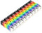 Cable Marker,100/150PCS Colourful C-Type Cable Marker,Number Tag Label for 2-7mm Wire for Organizing Wires and Identification(100pcs 4mm)