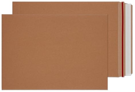 Blake VITA - White Board Envelopes B4 (352 x 250 mm) - Pack of 100 - Heavy Duty 350GSM Hardback - Sustainable 100% Recyclable - Anti-Bend with Rip Strip - Peel and Seal Allboard Envelope (MA15-RS)
