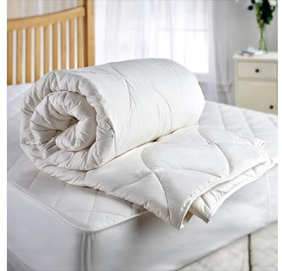 Snugglemore Wool Duvet 500gsm with 100% Pure Natural Cotton Cover (Single)