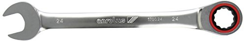 Carolus by GEDORE Ringratschenmaulschlüssel, mit Ratsche, SW 24 mm, flach, 12-kant, Schraubenschlüssel, 1700.0240