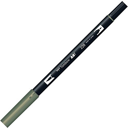 Tombow Dual Brush Pinselstift, zweiseitig verwendbar, Grau/Grün