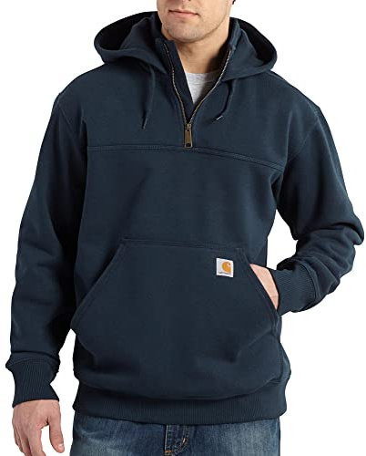 Carhartt Men's Paxton 1/4-Zip Sweatshirt, New Navy, 3X-Large