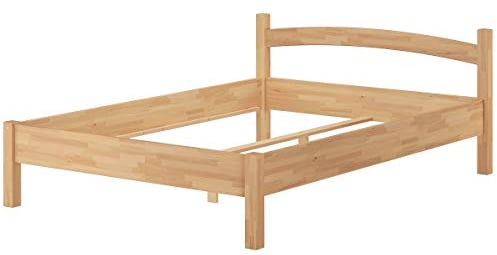 Erst-Holz Massivholzbett Buche Natur 140x200 Doppelbett Bettgestell Holzbett französisches Bett 60.73-14 oR