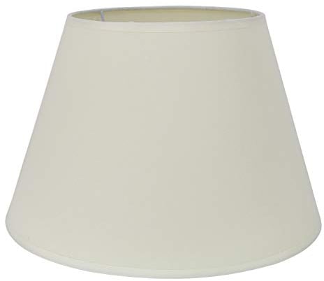 DULEE 10'' E27/E14 Screw Tela Pantalla de Lámpara de Pie Mesa y Lámpara de Noche,(Top)16cm x (Altura)17cm x (Fondo)26cm,Beige Puro