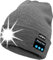 ATNKE LED beleuchtete Bluetooth-Beanie-Kappe, wiederaufladbare USB-Musikalische Laufm¨¹TZE mit extrem hellem 4-LED-Licht wasserdichte Lampe f¨¹r das Skifahren Wandern Camping Radfahren/Grau