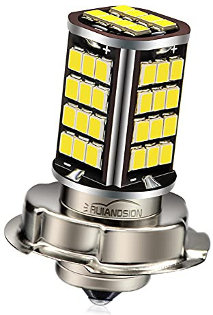 Ruiandsion 1pc DC 12V P26S LED Lampadina motociclo Moto Faro Super Bright 3030 56SMD Chipset 6000 K Bianco