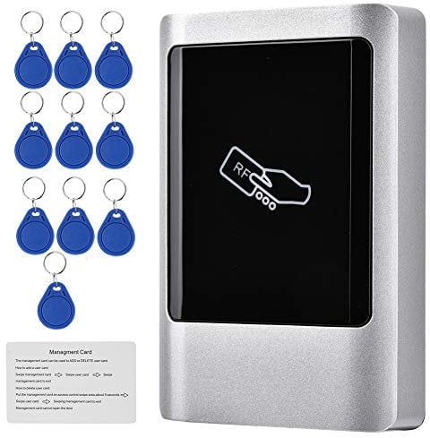 Tangxi Lettore di Schede RFID per Porte, 125KHz/13.56MHz ID/IC Sistema di Controllo Accessi Porte Esterne con Tessera con IP65 Impermeabile + Supporto Wiegand 26 per Casa/Ufficio(ID)
