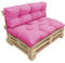 chilly pilley Coussin De Palette EU Imperméable Coussin De Jardin Imperméable Flocons De Mousse Plusieurs Tailles Et Couleurs (Set 2er. Rose)