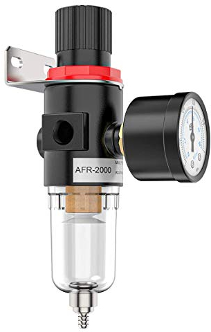 FILTRO VALVOLA ANTICONDENSA REGOLATORE PRESSIONE MANOMETRO AFR2000 AEROGRAFIA SCARICO CONDENSA H2O ACQUA IMPURITÀ