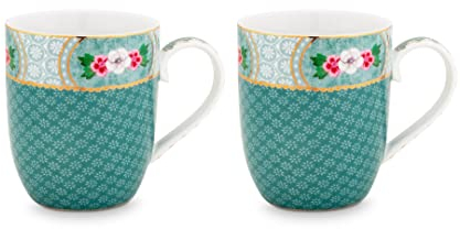 Pip Studio 2er Tassen-Set klein Blushing Birds | Blue - 145 ml