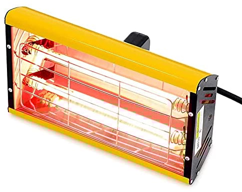2000W Infrarot Lacktrockner Aushärtungslampe Handheld Handheld Baking Infrared Dryer Spotlight Autokörper Reparaturlack Lampen Trockner Auto Karosserie Reparatur Lacktrockner (gelb) (220 V EU)