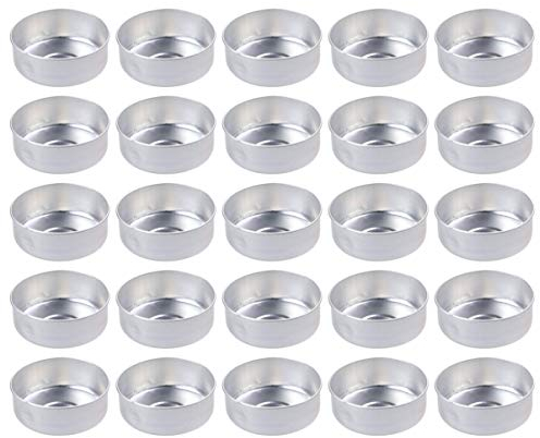 EXCEART 500 Stück Aluminium Teelicht Dosen Metall Teelicht Tassen Teelicht Leere Koffer Behälter für DIY Kerzenherstellung Liefert Silber 3. 8 × 1. 4Cm