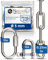 5 pezzi 25-cm = 0,25 metri catena di prolunga in acciaio inox di 5-mm di spessore carico di rottura max 900 kg con grillo connettori a vite in V4A set