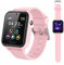 PTHTECHUS Smartwatch Kinder Telefon, Smart Watch Uhr für Jungen Mädchen mit Anruf SOS Spiele Musik Kamera Wecker Taschenlampe, Kinderuhr Telefonieren für Kids 4-12 Jahre Geschenke (Rosa)