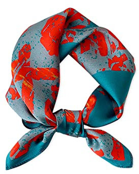 LumiSyne Seidenschal Damen Quadratischer Schal Retro Pferd Paisley Muster Leicht Weich Vierecktuch Bandanas Kopfschmuck Halstuch Haarband