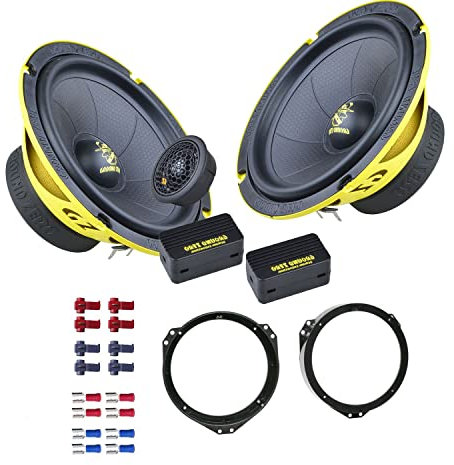 Ground Zero GZIC 165.2SPL Lautsprecher mit Einbauset passend für Opel Calibra 1990-1997 Türen vorne 400 Watt 165mm 2 Wege Kompo-System