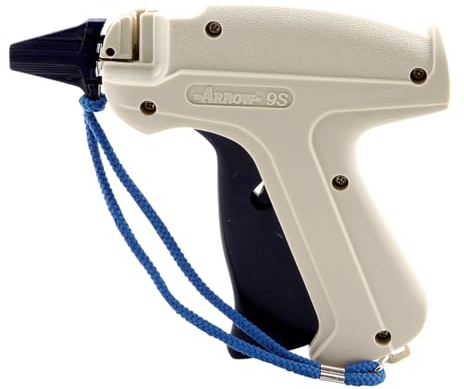 Deco Woerner Etikettierpistole Arrow 9S Heftpistole Etikettiermaschine grau blau Etikett-Pistole zur Befestigung von Preisschildern an Textilien Kleidung