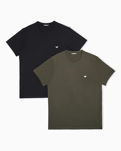 Emporio Armani Man Pure Cotton 2-Pack Crew Neck T-Shirt Black M