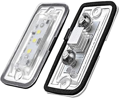 DHCN Autolichter 2pcs LED Kennzeichenbeleuchtung 6000K superhelle Kennzeichenbeleuchtung für M-erc-edes für B-enz C W203 CLK W209 SL R230 LED-Licht