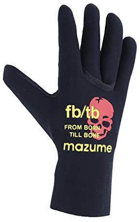 mazume Neopren Handschuhe für Hecht und Zander, Barsch, Forelle, Angeln MZGL-F650 Black / Yellow M