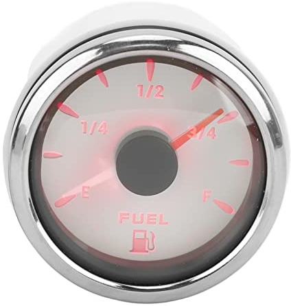 Compteur de réservoir de carburant, jauge de niveau de carburant de haute précision anti-buée IP67 étanche pour Yacht pour RV pour bateau(blanche)