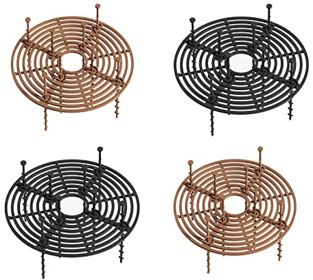 4 Pièce Pots De Fleurs en Grille, Pot Protection pour Plantes, Protections De Sol pour Pot De Fleurs, Pot De Fleurs Protection Contre Les Chats, Les Enfants, Les Animaux Domestiques