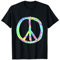 Batikfärbung Friedenszeichen Liebe Glück bunt Batik Hippie T-Shirt