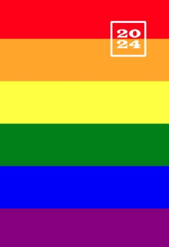 2024: A6 Wochentaschenkalender | 1 Woche auf 2 Seiten Terminplaner | Buchkalender im Mini Format | Weekly Planner Kalender | Jahresplaner Kalenderbuch ... & Kompakt | LGBT Pride Regenbogen Flagge