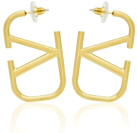 KERANEET Goldene Ohrringe Damen V Ohrring Tropfen Ohrringe für Frauen und Mädchen