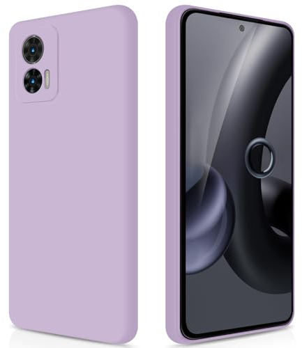 GiiYoon Hülle Kompatibel mit Motorola Edge 30 Neo, Hochwertiges Liquid Silicone Case, Rundumschutz Handyhülle, Kratzfestes Weiches Mikrofaserfutter- Lila