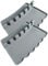 2 Pack Silicone Paint Brush Holders, Large Paint Brush Rest with 6 Slots, Suitable for Watercolor, Oil, Acrylic Painting Brushes (Grey)