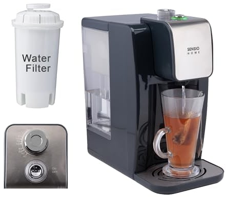 Sensio Home Instant Hot & Ambient Water Dispenser - Integrated Water Filter - Variable Temperature Control - 2.2L - Energy Efficient - 5 Second Boil - Removes Impurities – Grey