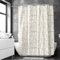 Encasa XO Badezimmer Duschvorhänge | Hochwertiger Polyester Stoff, Waschbar | Geeignet für Badewanne, Eckdusche, Kleine Räume | 180x210 cm | Boho Labyrinth Beige - 10 Kostenlose Haken Inklusive